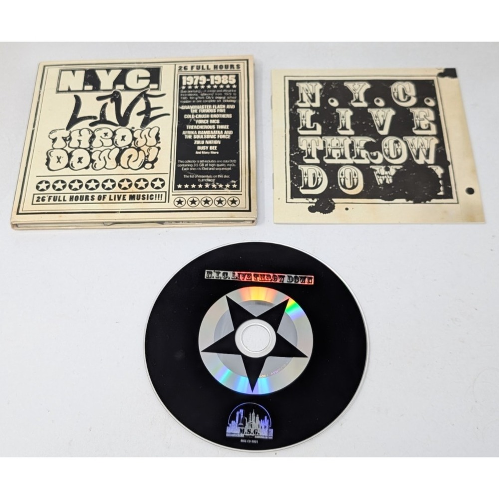 N.Y.C. Live Throw Down Madison Square Garage Recordings‎ MSG-CD-8001 Hip Hop DVD